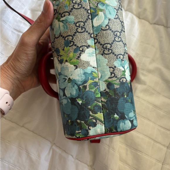 Gucci Blooms Floral Canvas and Red Leather Women's Mini Bag Brand New - Picture 6 of 8